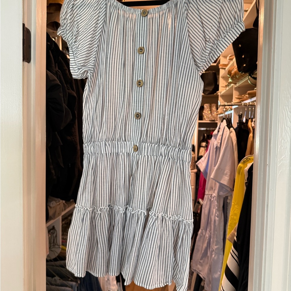Eberjey Blue and White Striped Top